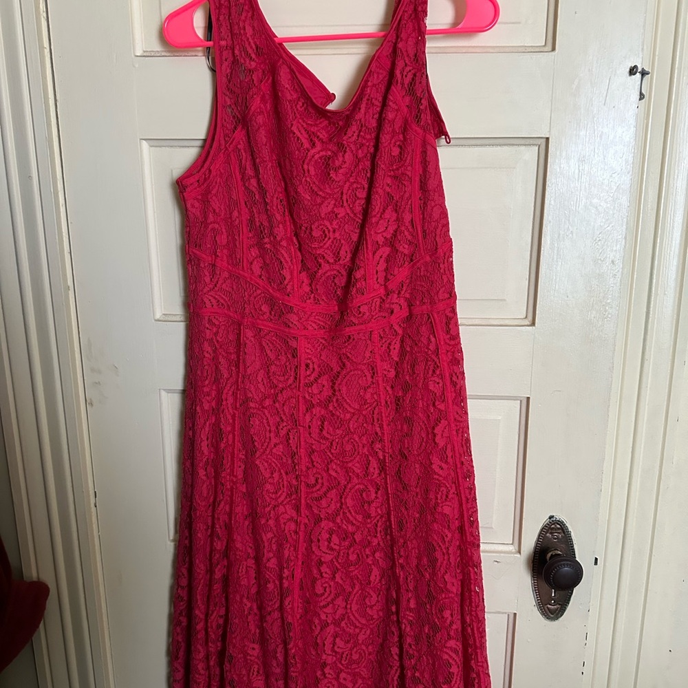 Elegant Red Lace Dress